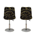 Gold And Black Capricorn Sign Print Bar Stool Covers