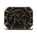 Gold And Black Capricorn Sign Print Bifold Wallet