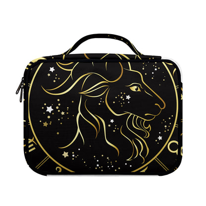 Gold And Black Capricorn Sign Print Briefcase Bible Bag