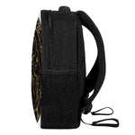 Gold And Black Capricorn Sign Print Casual Backpack