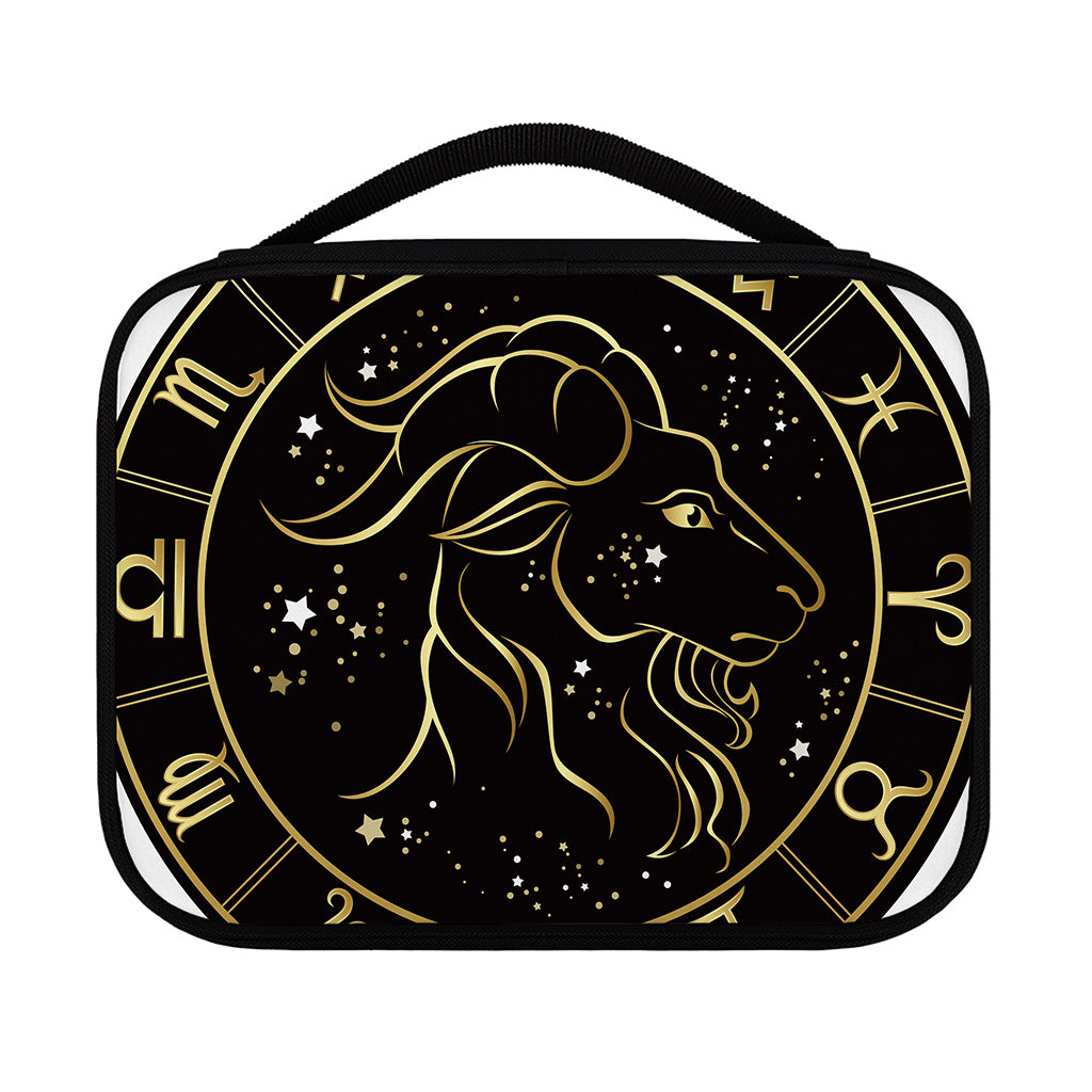 Gold And Black Capricorn Sign Print Classic Bible Case