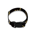 Gold And Black Capricorn Sign Print Dog Collar