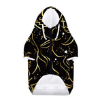 Gold And Black Capricorn Sign Print Dog Zip Up Hoodie