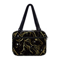 Gold And Black Capricorn Sign Print Double Strap Bible Bag