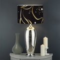 Gold And Black Capricorn Sign Print Drum Lamp Shade