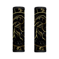 Gold And Black Capricorn Sign Print Handle Covers