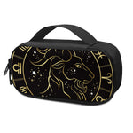 Gold And Black Capricorn Sign Print Insulin Cooler Travel Case