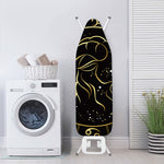 Gold And Black Capricorn Sign Print Ironing Board Cover