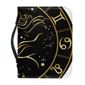 Gold And Black Capricorn Sign Print Leather Bible Cover