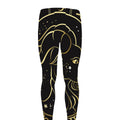 Gold And Black Capricorn Sign Print Men's Leggings