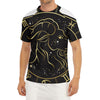 Gold And Black Capricorn Sign Print Men's Short Sleeve Rash Guard