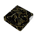 Gold And Black Capricorn Sign Print Outdoor Seat Cushion Cover