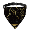 Gold And Black Capricorn Sign Print Over The Collar Dog Bandana