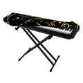 Gold And Black Capricorn Sign Print Piano Keyboard Cover