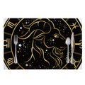 Gold And Black Capricorn Sign Print Placemat