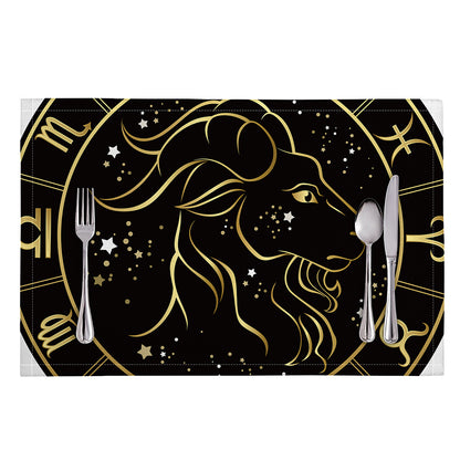 Gold And Black Capricorn Sign Print Placemat