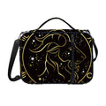 Gold And Black Capricorn Sign Print Shoulder Strap Bible Bag