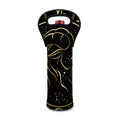Gold And Black Capricorn Sign Print Single Neoprene Wine Tote