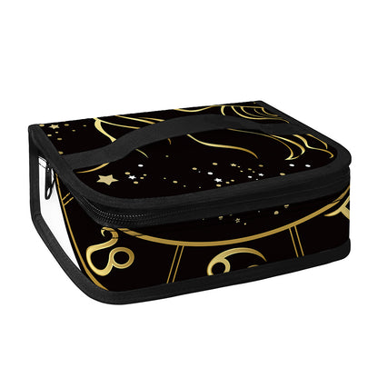 Gold And Black Capricorn Sign Print Small Lunch Bag