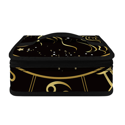 Gold And Black Capricorn Sign Print Small Lunch Bag
