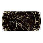 Gold And Black Capricorn Sign Print Towel