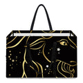 Gold And Black Capricorn Sign Print Utility Tote Bag