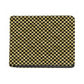Gold And Black Checkered Pattern Print Bifold Wallet