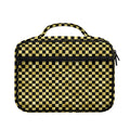 Gold And Black Checkered Pattern Print Briefcase Bible Bag