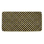 Gold And Black Checkered Pattern Print Towel