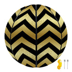 Gold And Black Chevron Pattern Print Basketball