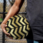 Gold And Black Chevron Pattern Print Basketball