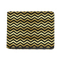 Gold And Black Chevron Pattern Print Bifold Wallet