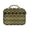 Gold And Black Chevron Pattern Print Briefcase Bible Bag