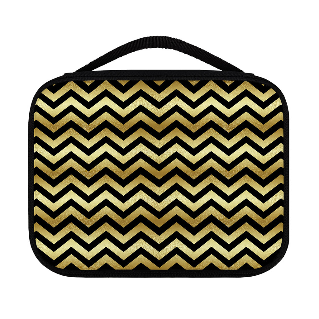 Gold And Black Chevron Pattern Print Classic Bible Case