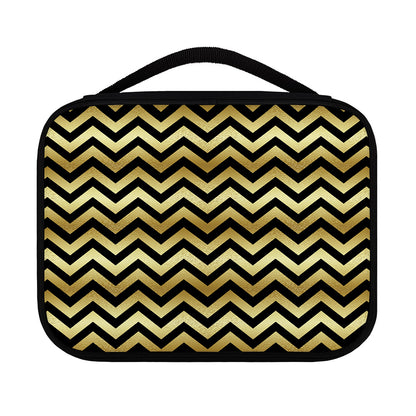 Gold And Black Chevron Pattern Print Classic Bible Case