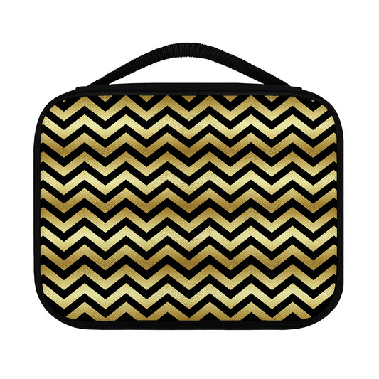 Gold And Black Chevron Pattern Print Classic Bible Case