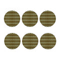 Gold And Black Chevron Pattern Print Coaster Set