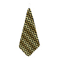 Gold And Black Chevron Pattern Print Hand Towel