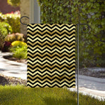 Gold And Black Chevron Pattern Print House Flag