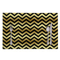 Gold And Black Chevron Pattern Print Placemat