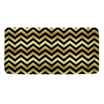 Gold And Black Chevron Pattern Print Towel
