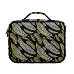 Gold And Black Feather Pattern Print Briefcase Bible Bag