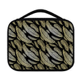 Gold And Black Feather Pattern Print Classic Bible Case