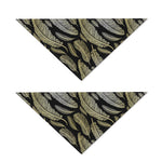 Gold And Black Feather Pattern Print Dog Bandana