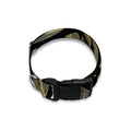Gold And Black Feather Pattern Print Dog Collar