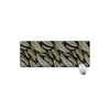 Gold And Black Feather Pattern Print Extended Mouse Pad