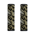 Gold And Black Feather Pattern Print Handle Covers