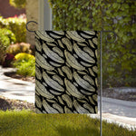 Gold And Black Feather Pattern Print House Flag