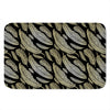 Gold And Black Feather Pattern Print Indoor Door Mat