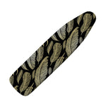 Gold And Black Feather Pattern Print Ironing Board Cover